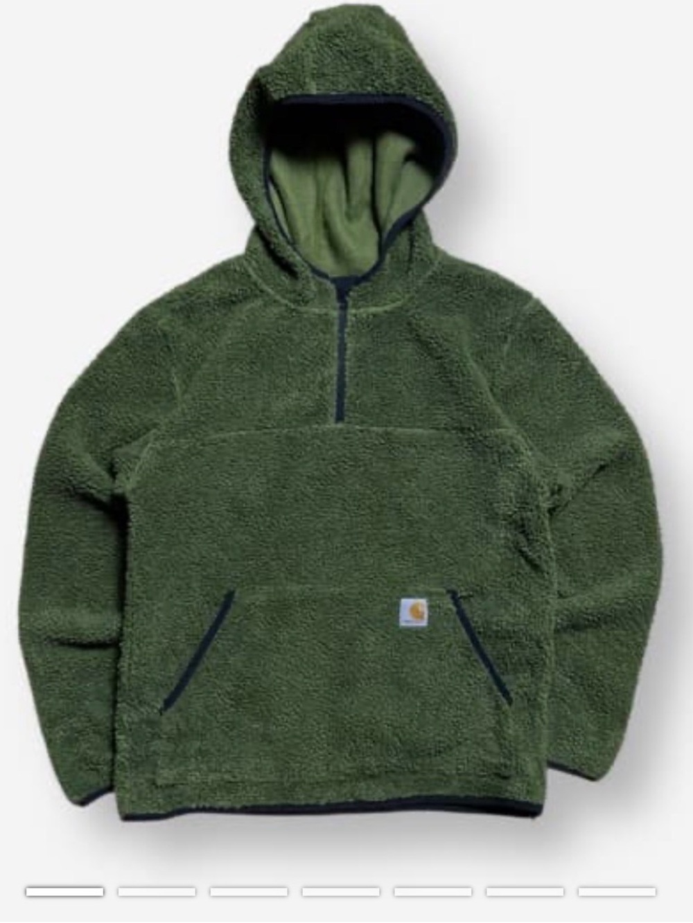 Carhartt Green Sherpa Half-Zip Hoodie
